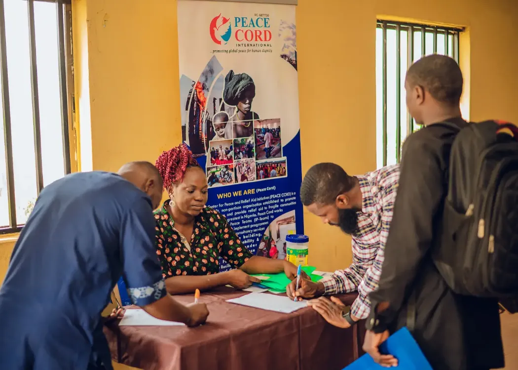 Peace Cord Nigeria field activity with community members